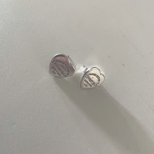 Tiffany Heart Stud Earrings - Large